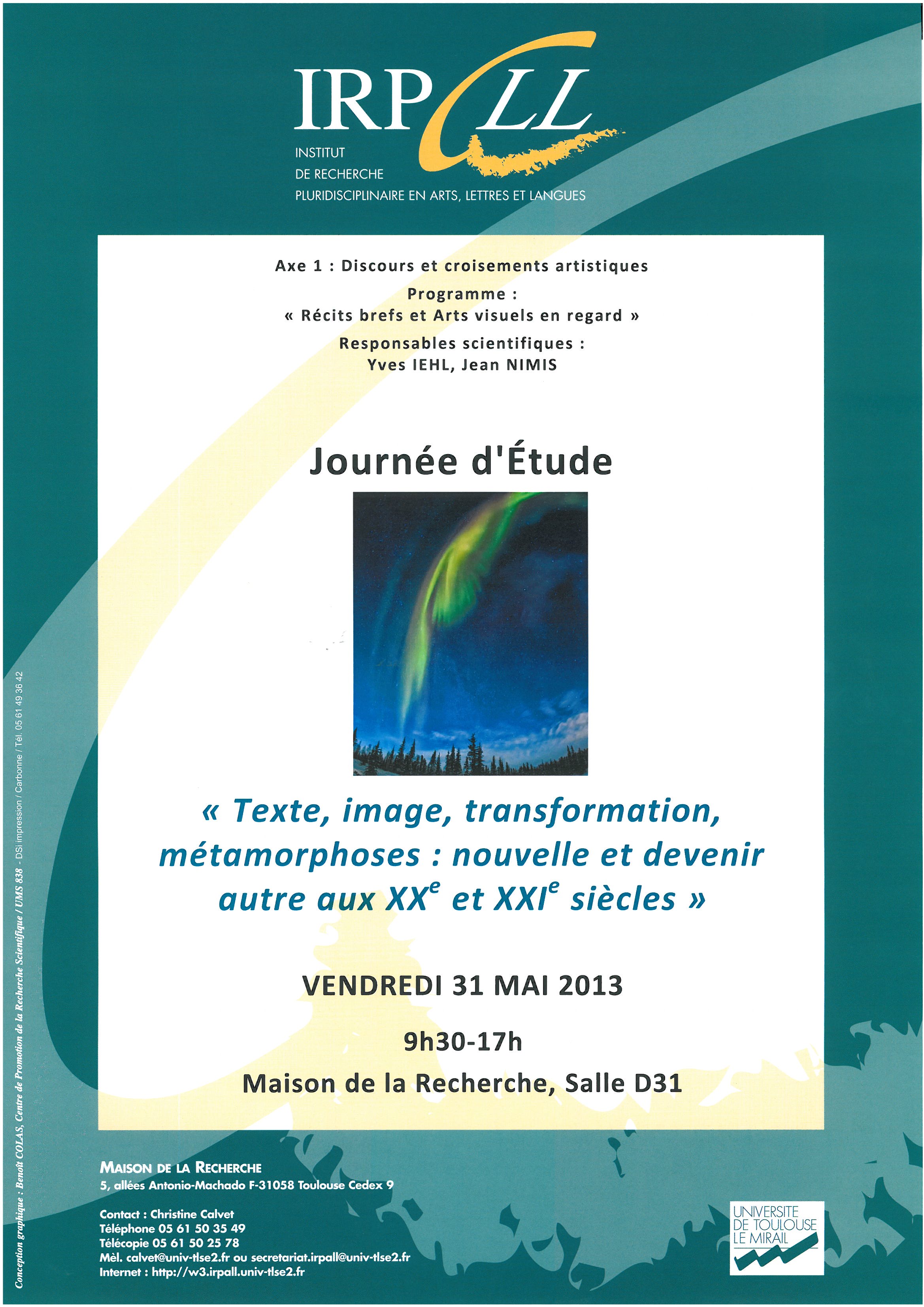 Affiche Texte image transformation métamorphoses